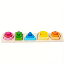 Brinquedos Educativos de Montessori Formas Geométricas De Encaixe Colorido