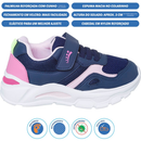 Tênis Infantil Ortopasso Wave Menina Azul Marinho Cinza