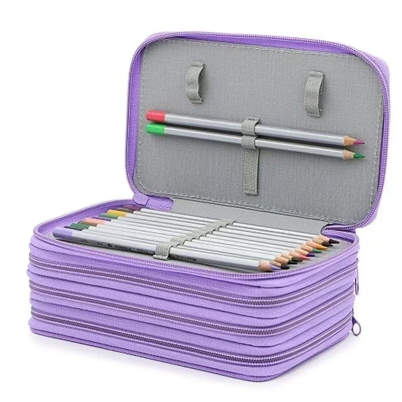 Estojo Escolar/Estojo Box/Estojo De Lápis De Quatro Camadas Com 72 Furos /Material Escolar